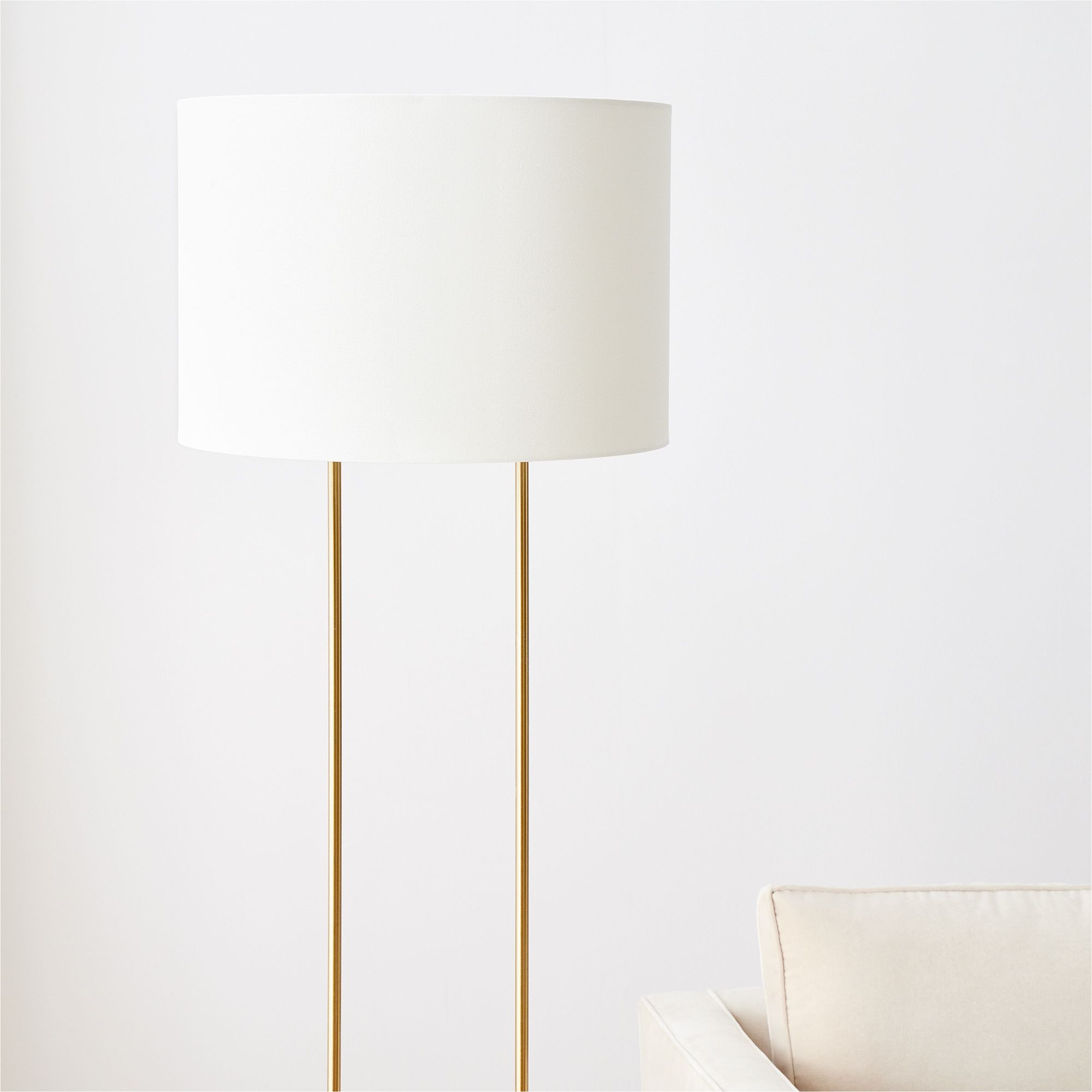 Luma Minimalist Industrial Table Lamp and Floor Lamp - Metal Frame with Soft Fabric Shade for Home and Office