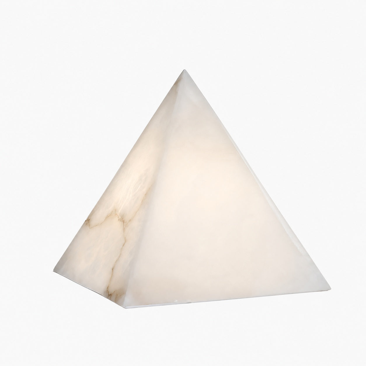 Alabaster Pyramid Table Lamp