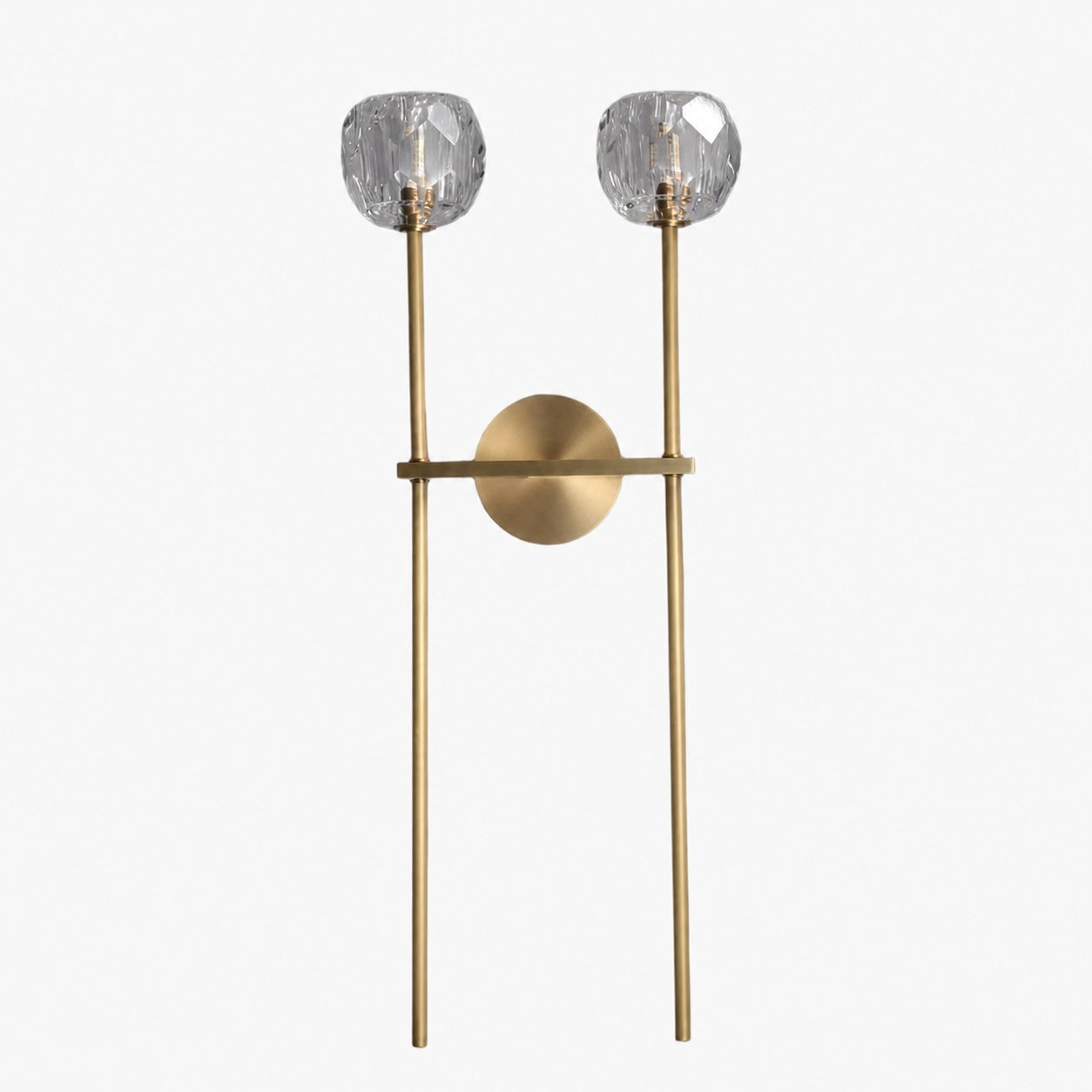 Luxury Crystal Wall Sconce - Brass Frame Modern Wall Light