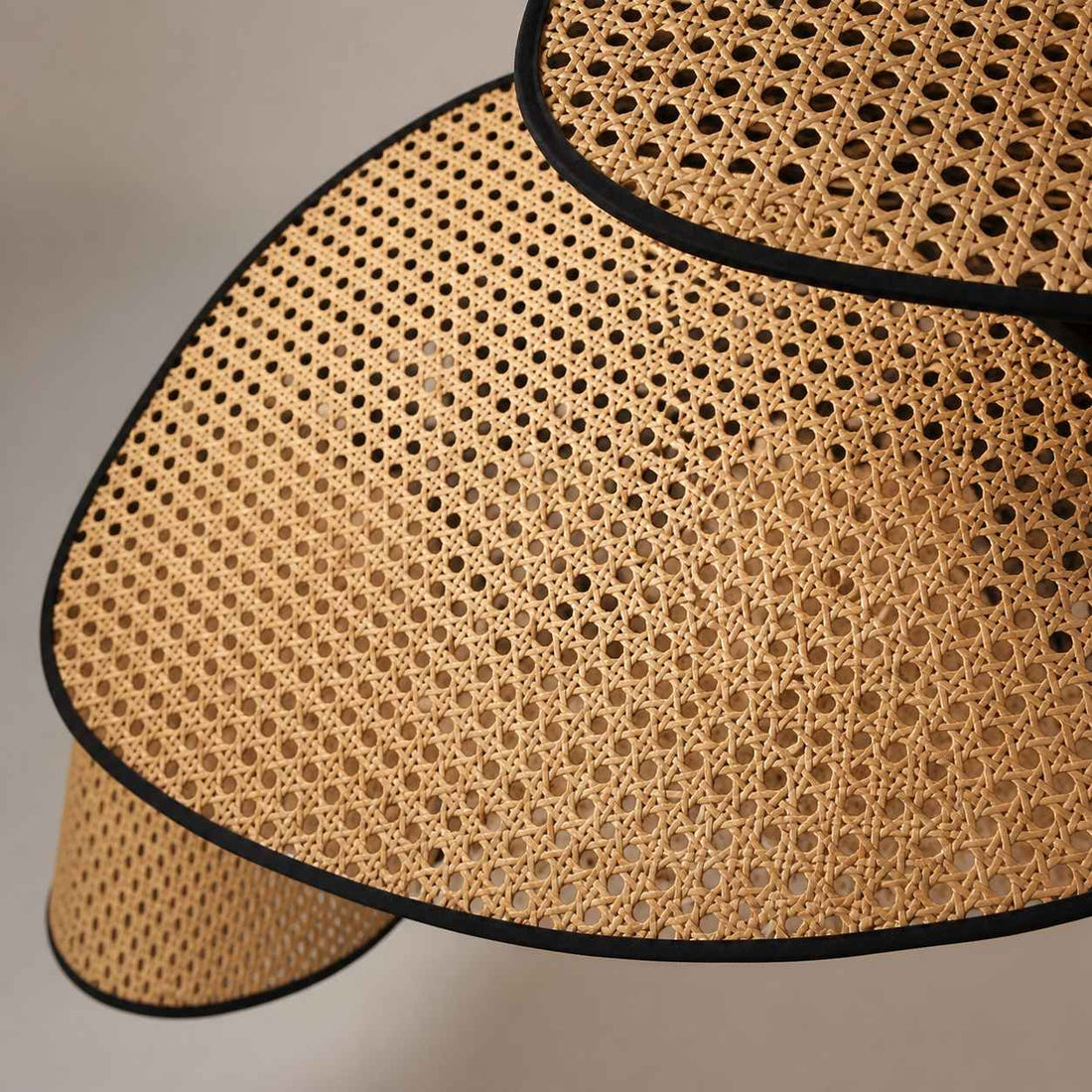 Rivana Modern Woven Rattan Chandelier – Metal Bamboo Pendant Light for Kitchens and Lounges N41