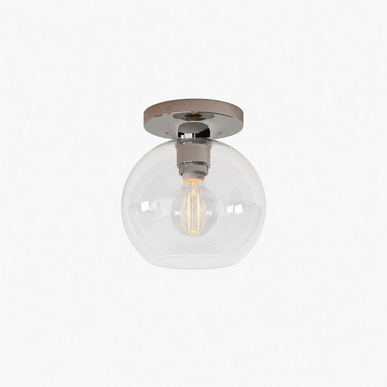 Selvion Modern Globe Pendant Light - Damp-Rated Bathroom Lighting - Luxe Glass Shade