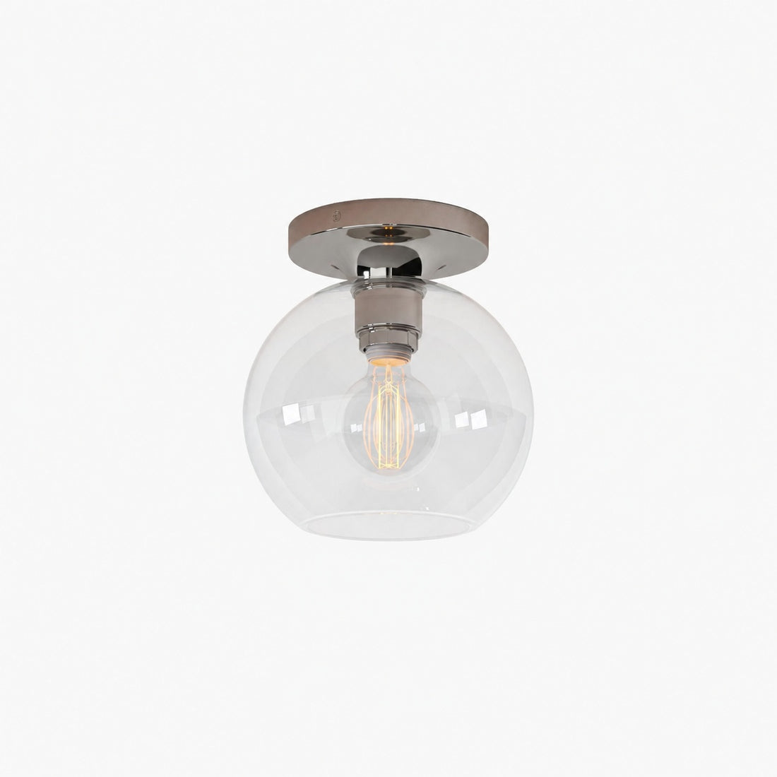 Selvion Modern Globe Pendant Light - Damp-Rated Bathroom Lighting - Luxe Glass Shade