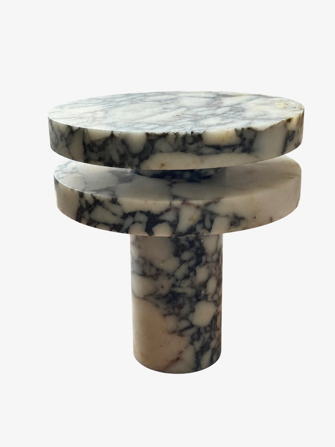 Modern Sculptural Table Lamp with Cylindrical Base Design for Bedroom Bedside and Living Room Use