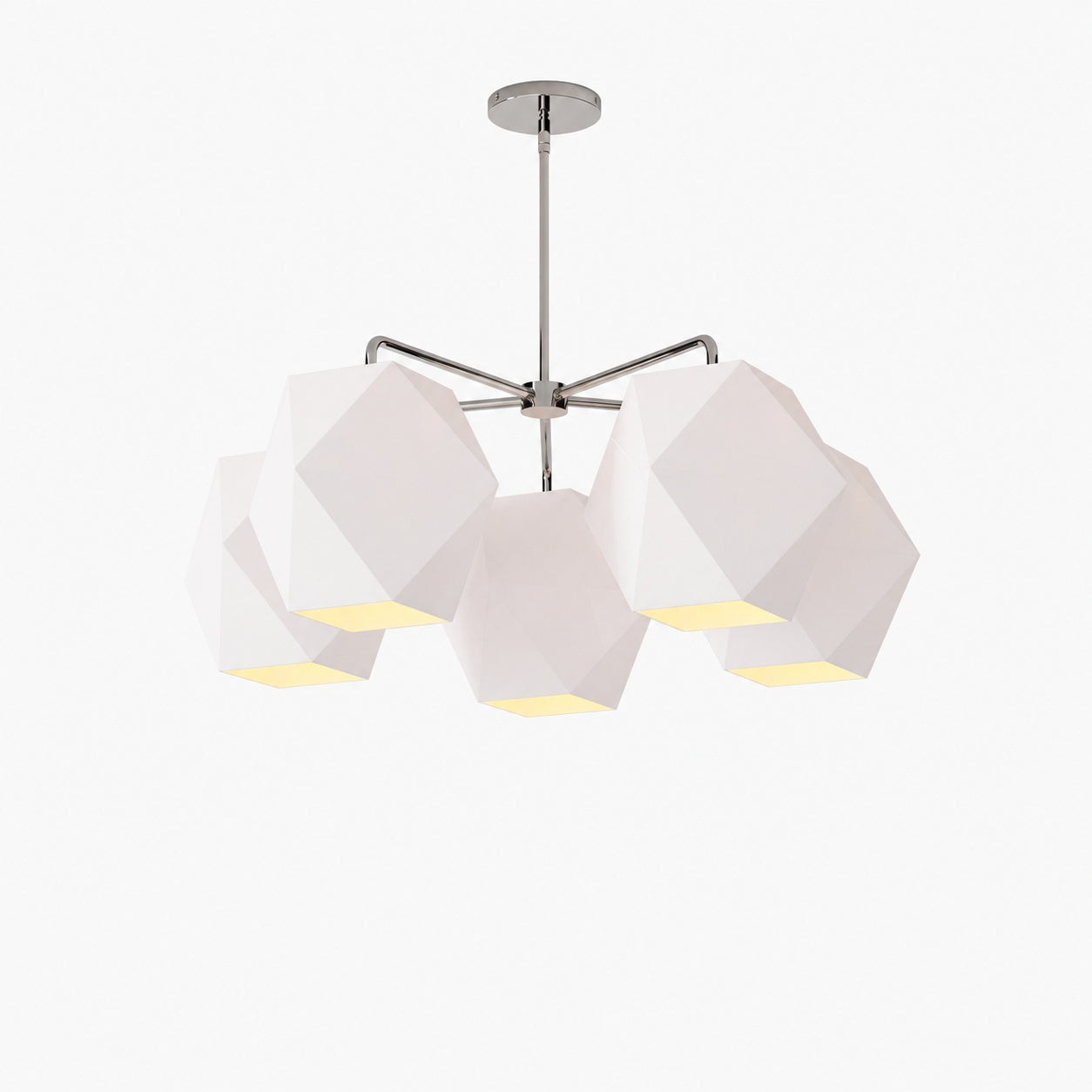 Talvior Sculptural 5-Light Chandelier - Faceted Design, Modern Finishes - Illuminate Spaces