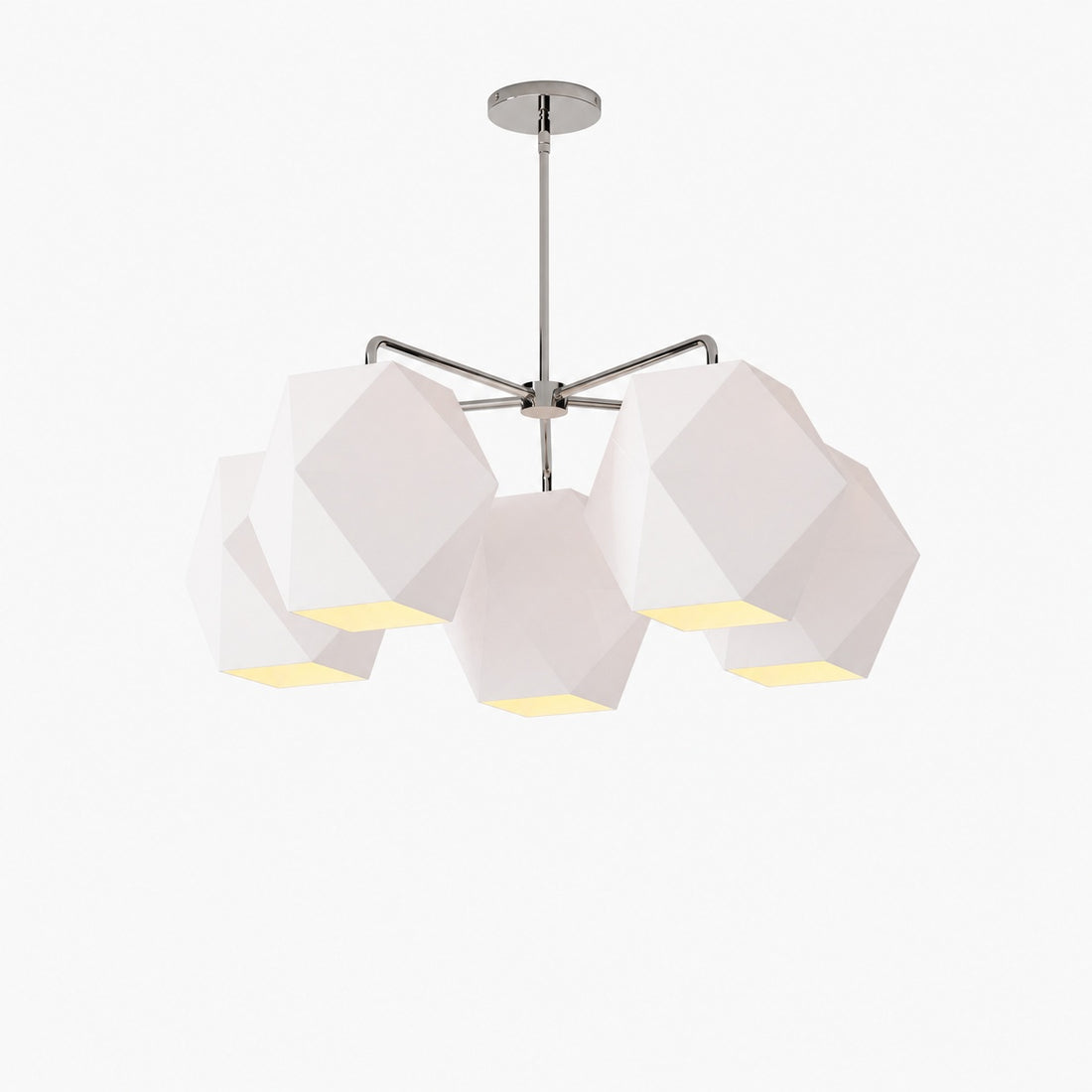 Talvior Sculptural 5-Light Chandelier - Faceted Design, Modern Finishes - Illuminate Spaces