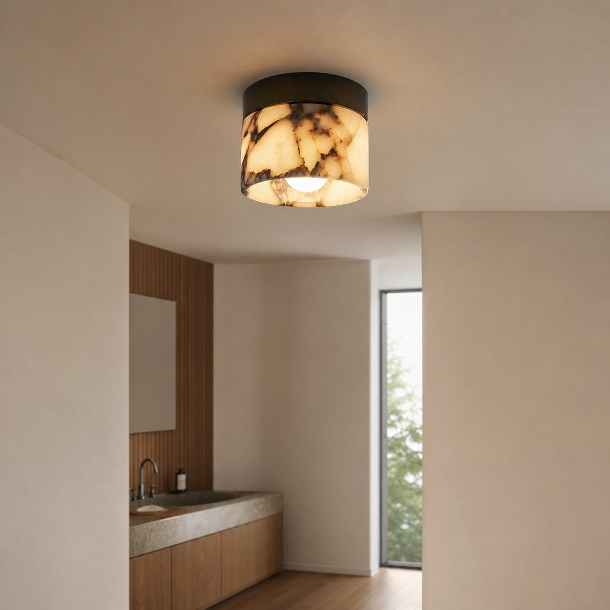 Marble Round Ceiling Lamp