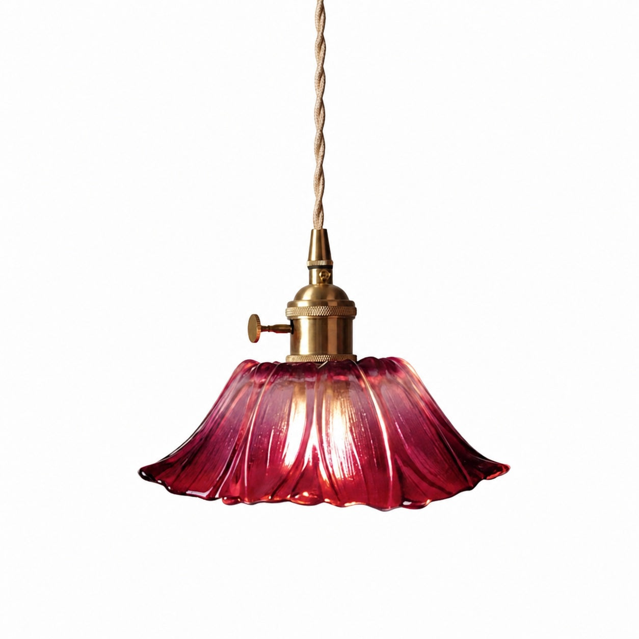 Blossix Elegant Art Pendant Lamp - Glass Flower Shade Design for Living or Dining Room N24