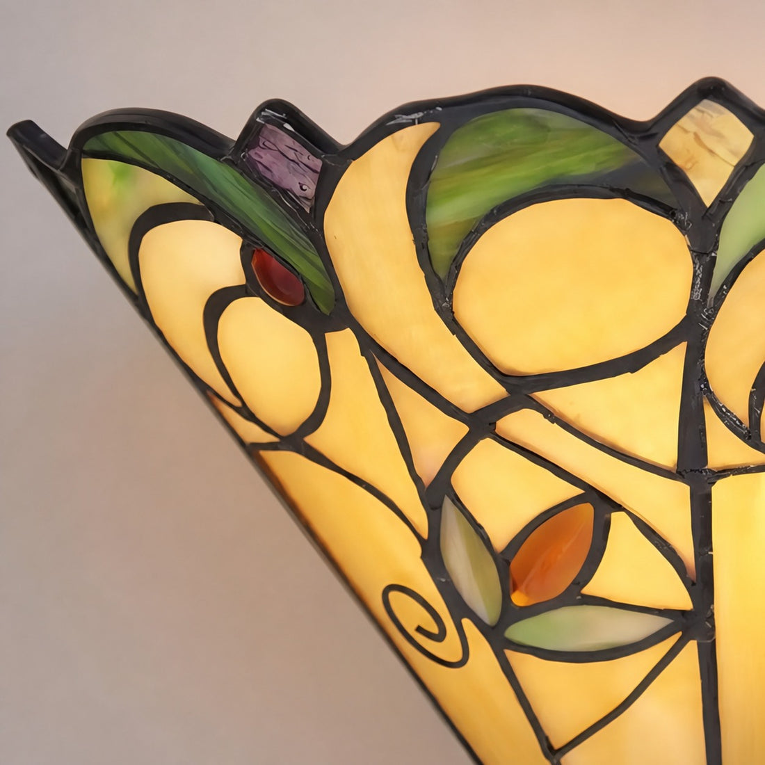 TF Jamelia Art Nouveau Wall Light with Bevelled Glass Shade – Metal Glass Fixture for Hallway or Bedroom