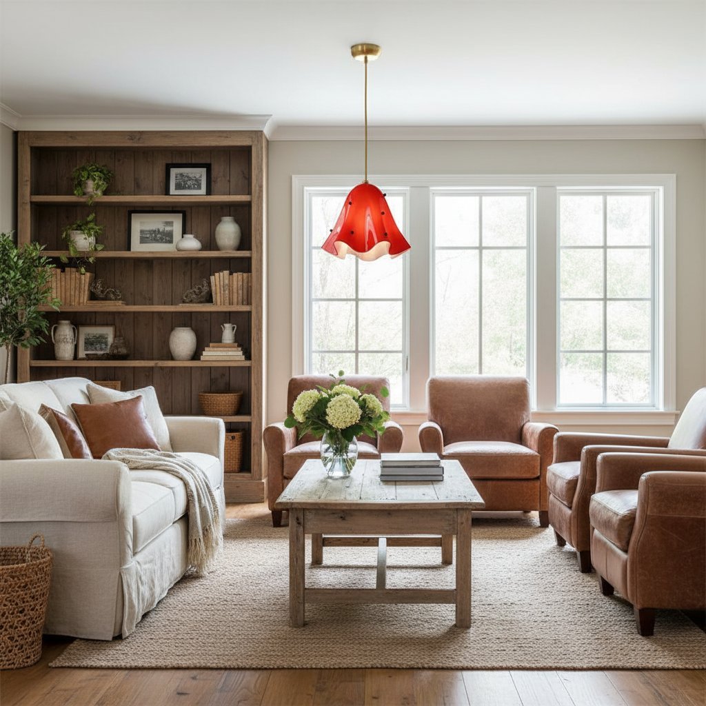 Bellina Artistic Glass Pendant Light - Modern Bloom Inspired Hanging Ceiling Lamp