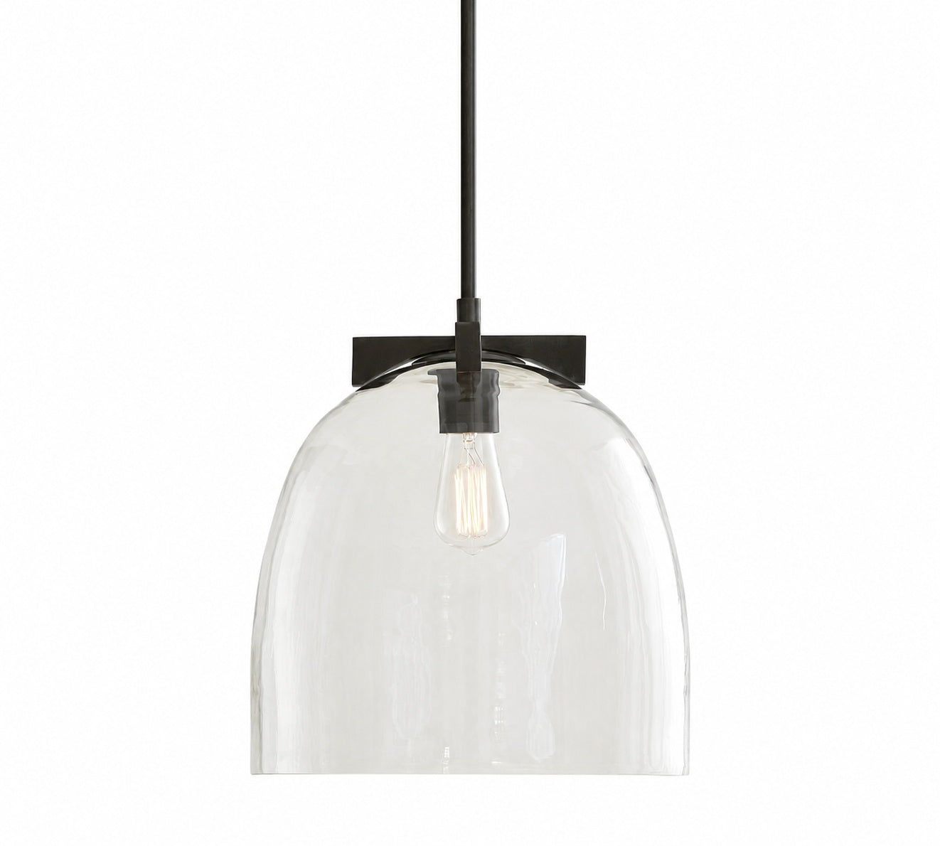 Auria Metal Brass Pendant Lighting - Vintage Finish with Glass Shade