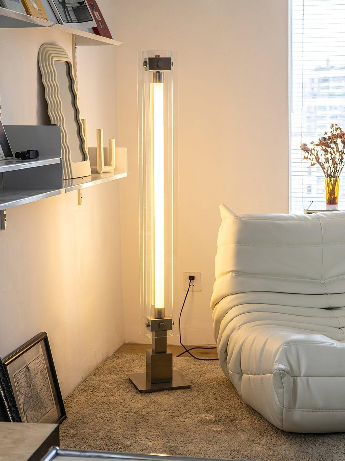Industrial Style Minimalist Glass Floor Lamp