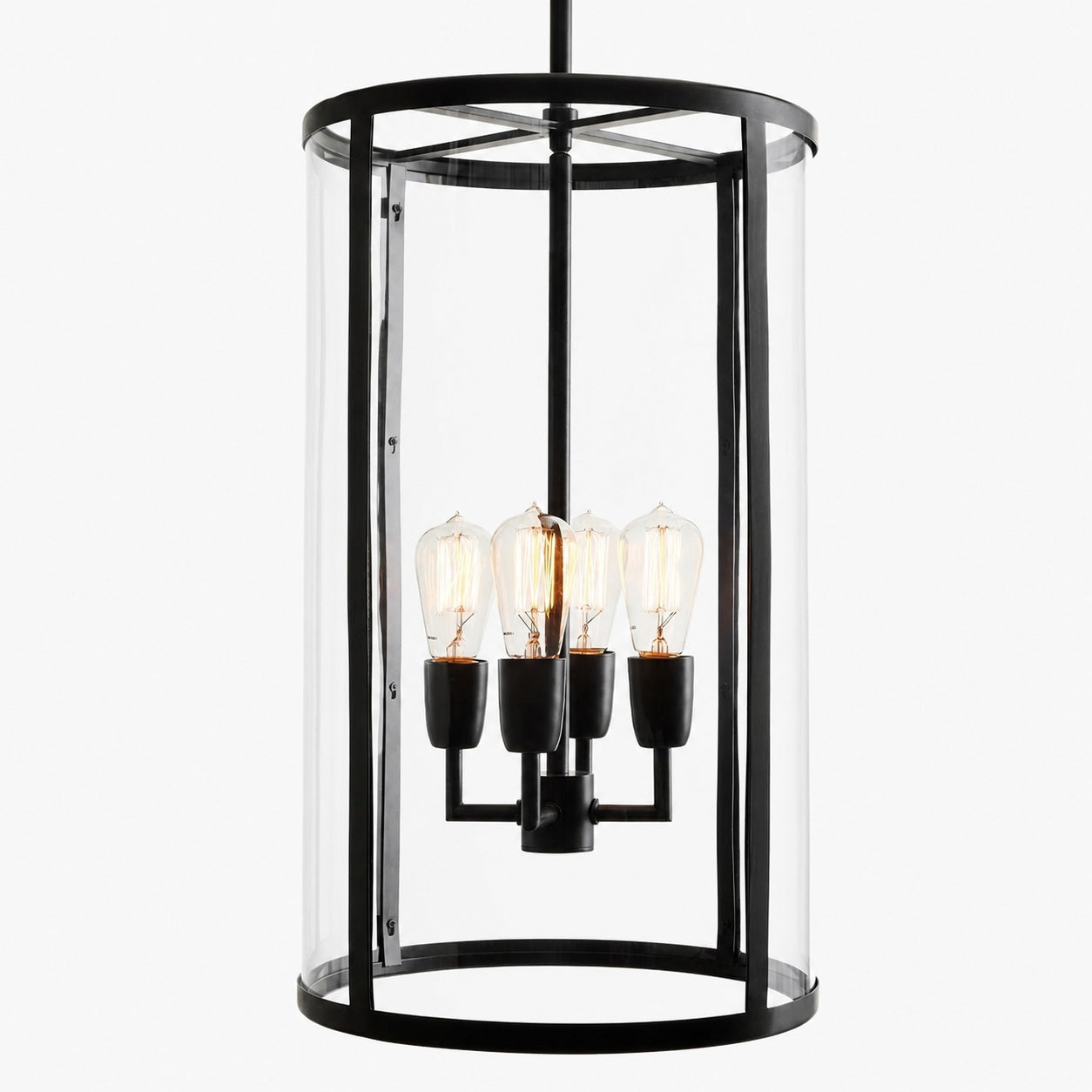 Ferrix Modern Outdoor Lantern Iron Pendant Lamp - Industial Glass Lighting Design
