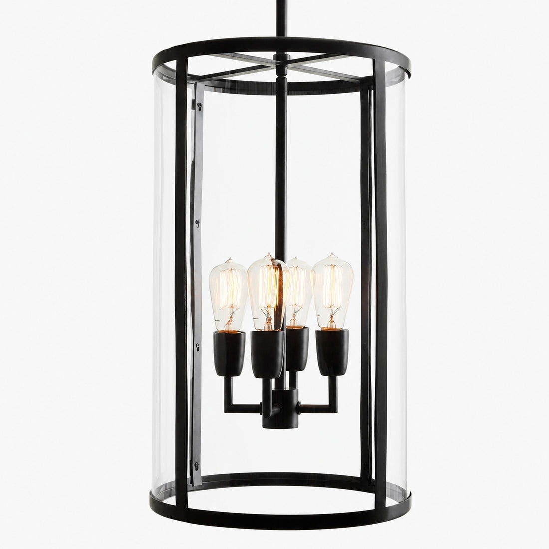 Ferrix Modern Outdoor Lantern Iron Pendant Lamp - Industial Glass Lighting Design