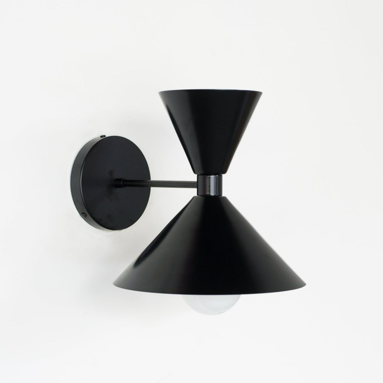 Brass Cone Wall Sconce - Hourglass Lighting for Home Spaces