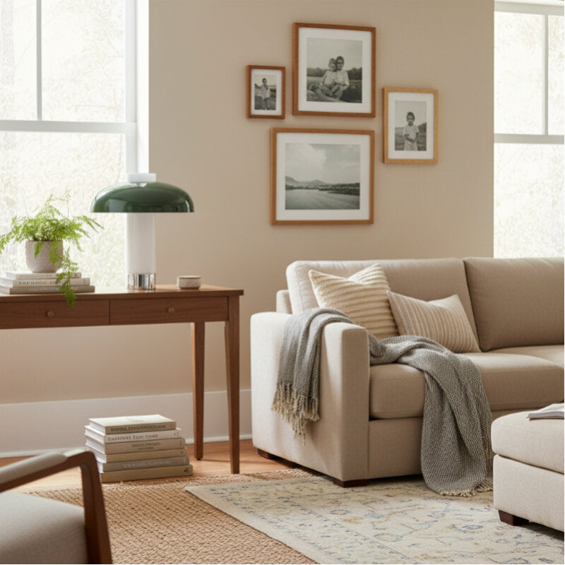 Nera Curved Accent Lamp - Organic Modern Design with Soft Glow for Nightstand or Console Table