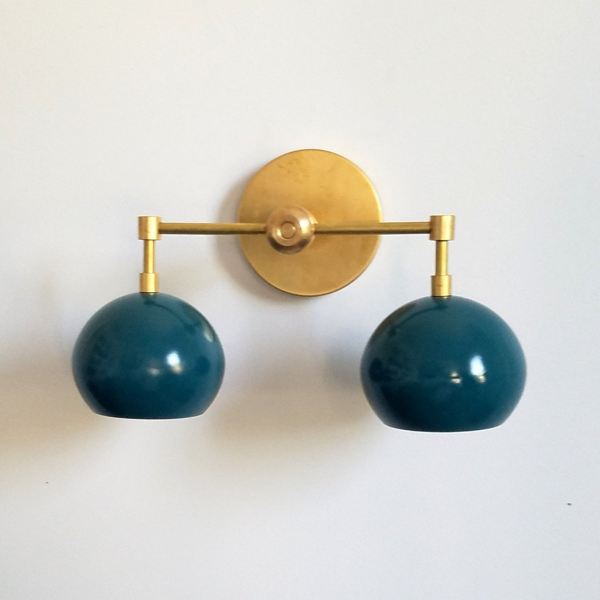 Navy Wall Light - Double Ball Bath Vanity Mirror Wall Sconce