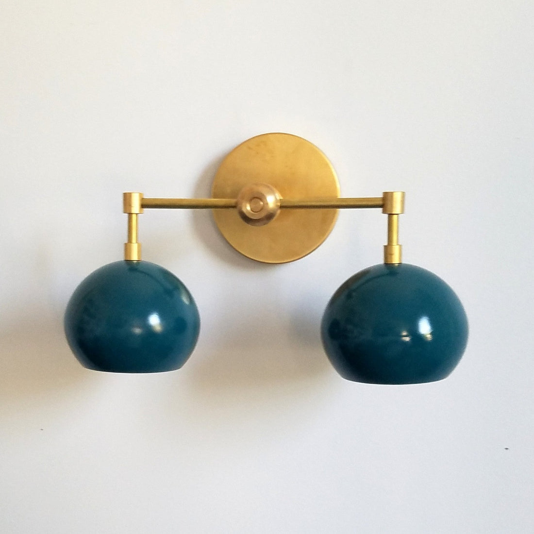 Navy Loa Wall Light - Double Ball Bath Vanity Mirror Wall Sconce