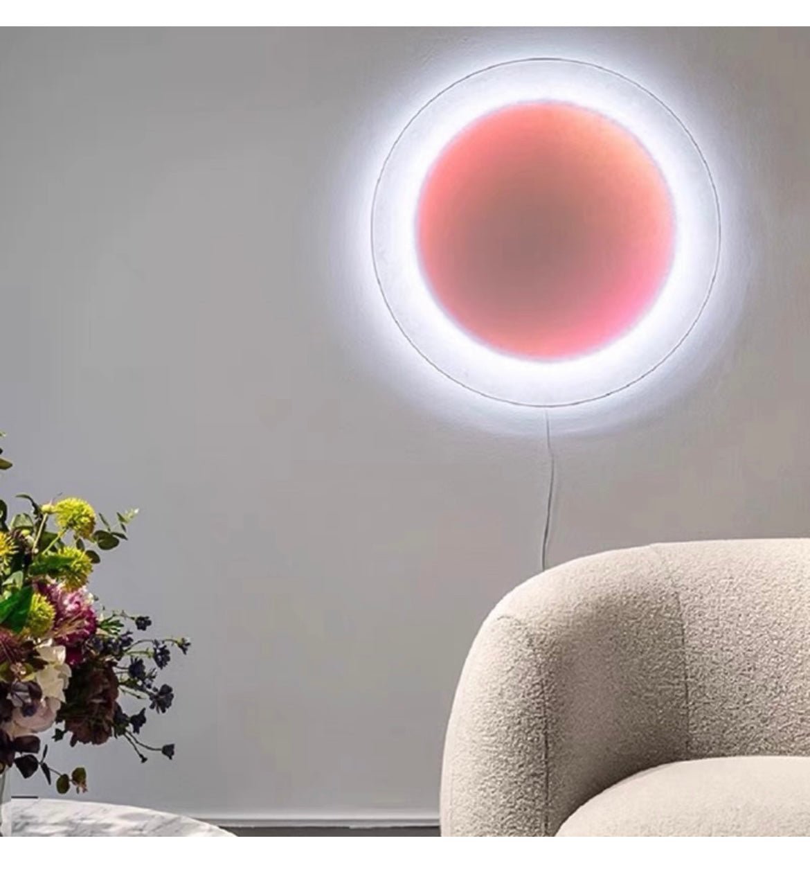 Modern Simple Plug-In Round Wall Lamp