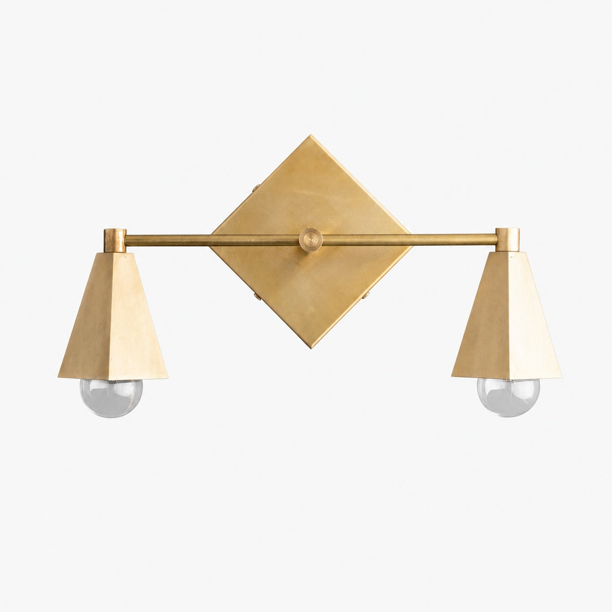 Ornato Luxe Geometric Vanity Light - Solid Brass Art Deco Bathroom Lighting