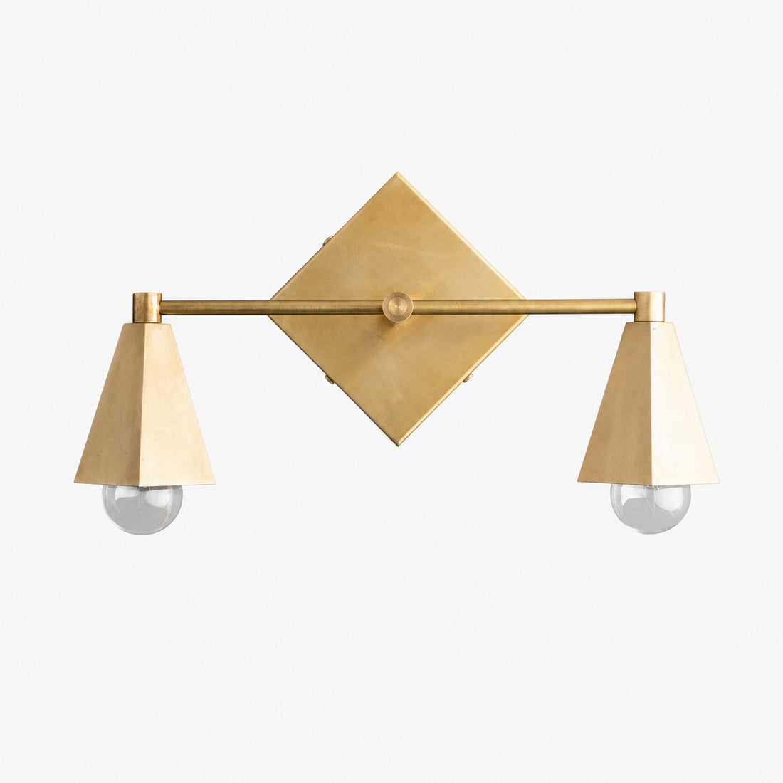 Ornato Luxe Geometric Vanity Light - Solid Brass Art Deco Bathroom Lighting