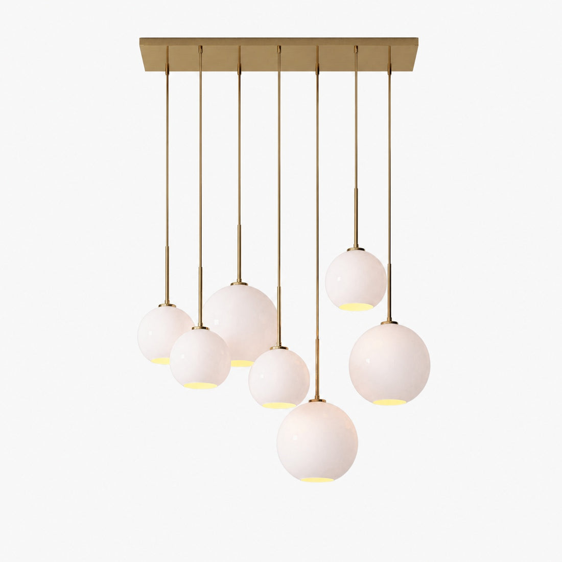 Selvion Elegant 7-Light Globe Chandelier – Glass Pendant Light