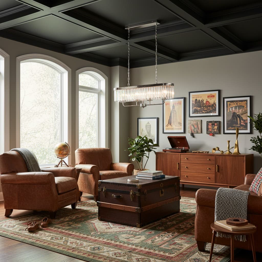 Beveline 4-Light Linear Ceiling Pendant With Cut Faceted Glass - Sleek Metal Frame For Dining