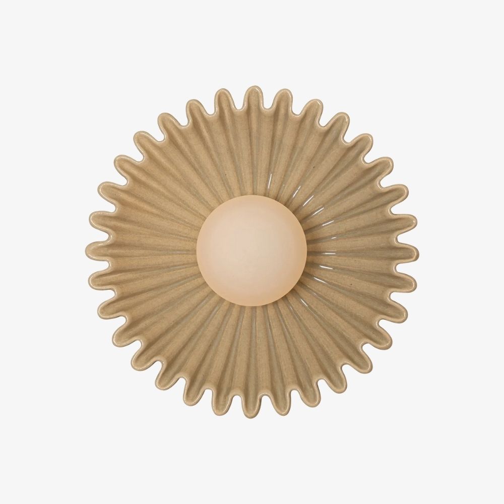 Glova Nordic Floral Ceramic Wall Light – Sculptural Accent Wall Lamp