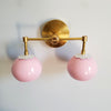 Daisy Loa Wall Sconce - Double Globe Bubble Metal Multicolor Bath Light