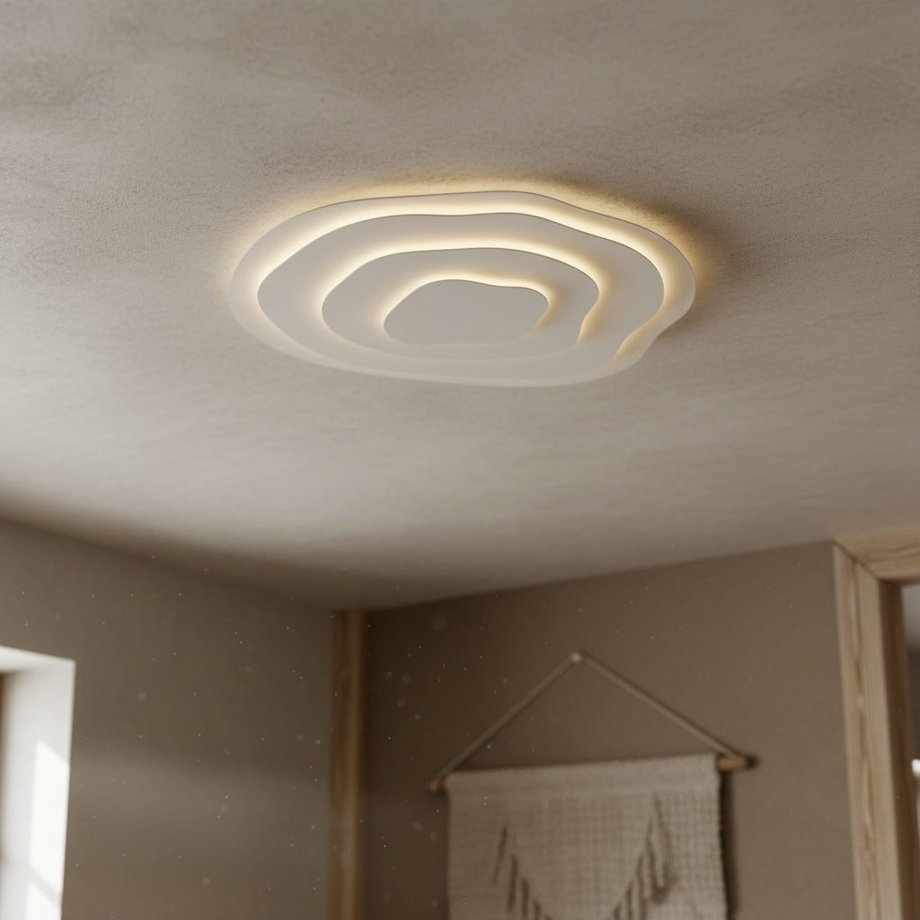 Aeris Mimir Wave-Form Acrylic Ceiling Light Modern Minimalist Surface Mount Lamp Living Room & Bedroom