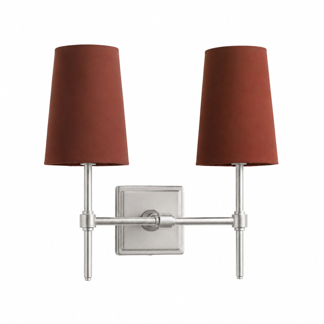 Derlina White Linen Shades Wall Lamp – Retro Metal Multi-Head Lighting Fixture