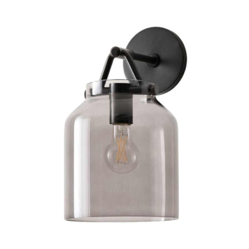 Hanton Modern Minimalist Brass and Glass Sconce – Damp Rated for Bathrooms