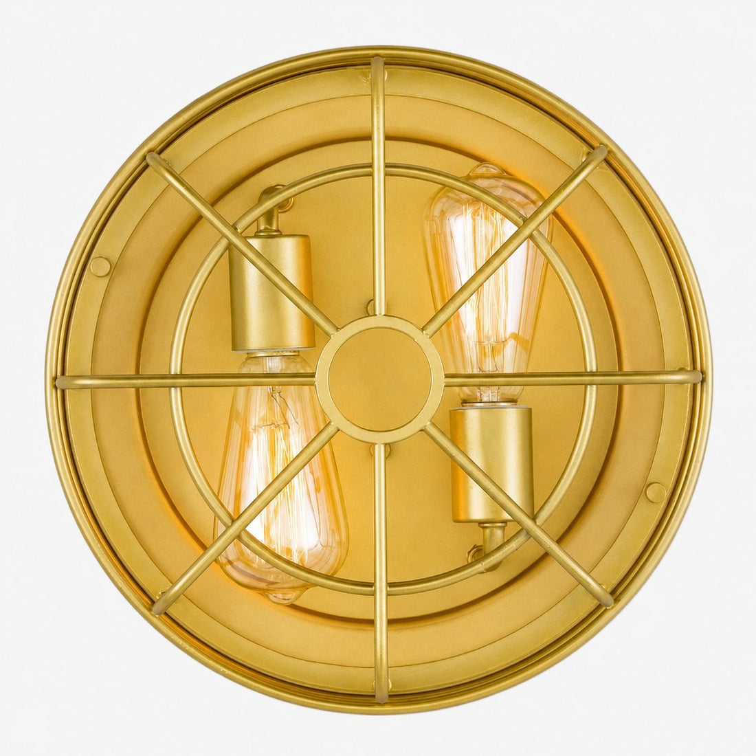 Gridray Round Metal Cage Ceiling Lamp Industrial Style – Indoor Lighting for Kitchen Entryway