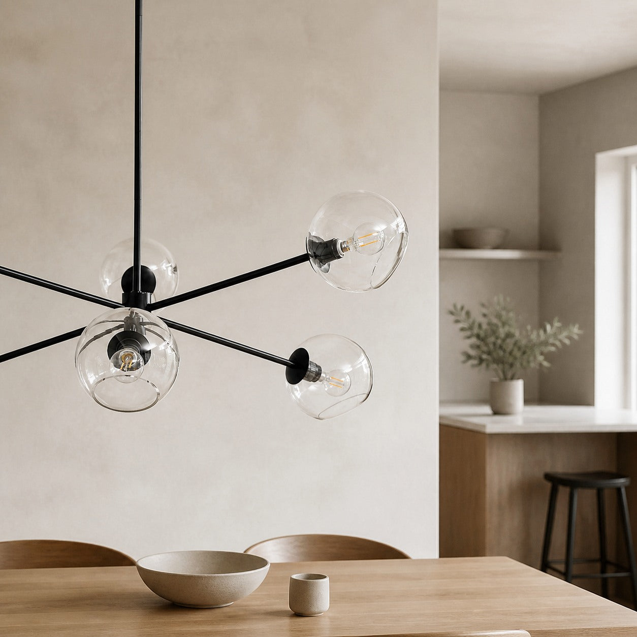 Brina 6-Light Glass Metal Frame Chandelier - Perfect Lighting