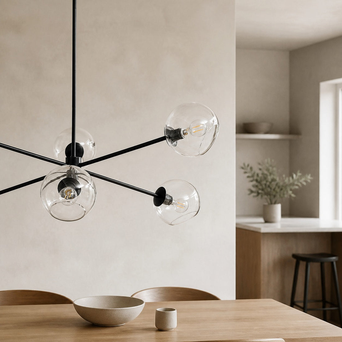 Brina 6-Light Glass Metal Frame Chandelier - Perfect Lighting