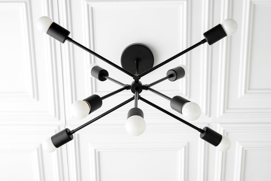 Mobilux Line Modern Chandelier - Mid Century Ceiling Light Fixture