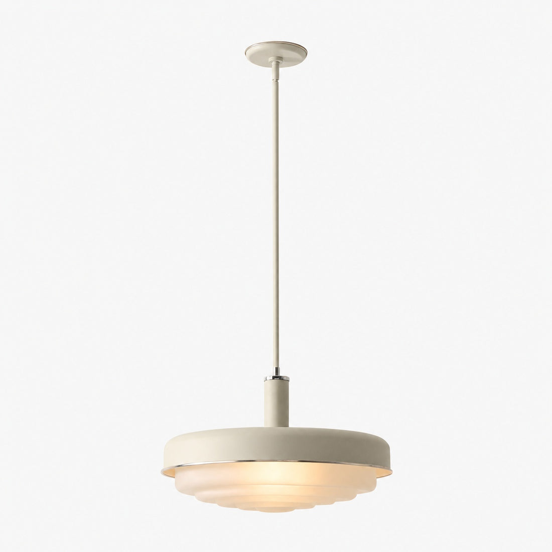 Rolvona Glass Pendant Light - Vintage Inspired Retro Style with Modern Elegance