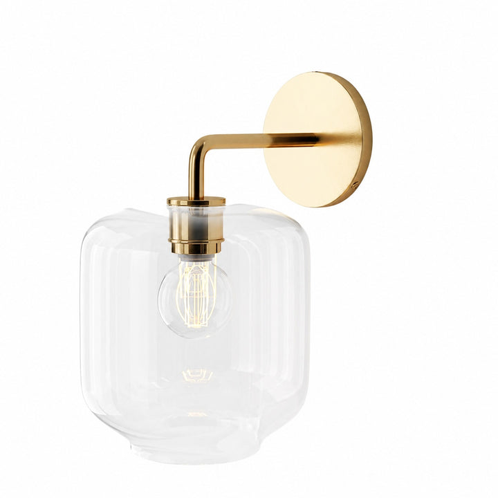 Lumivelle Pebble Sconce - Stylish Wall Light - Glass & Metal, Energy Efficient