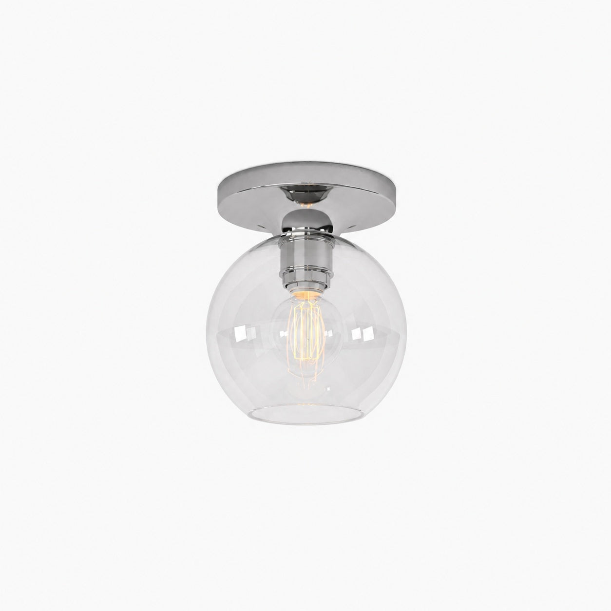 Selvion Modern Globe Pendant Light - Damp-Rated Bathroom Lighting - Luxe Glass Shade
