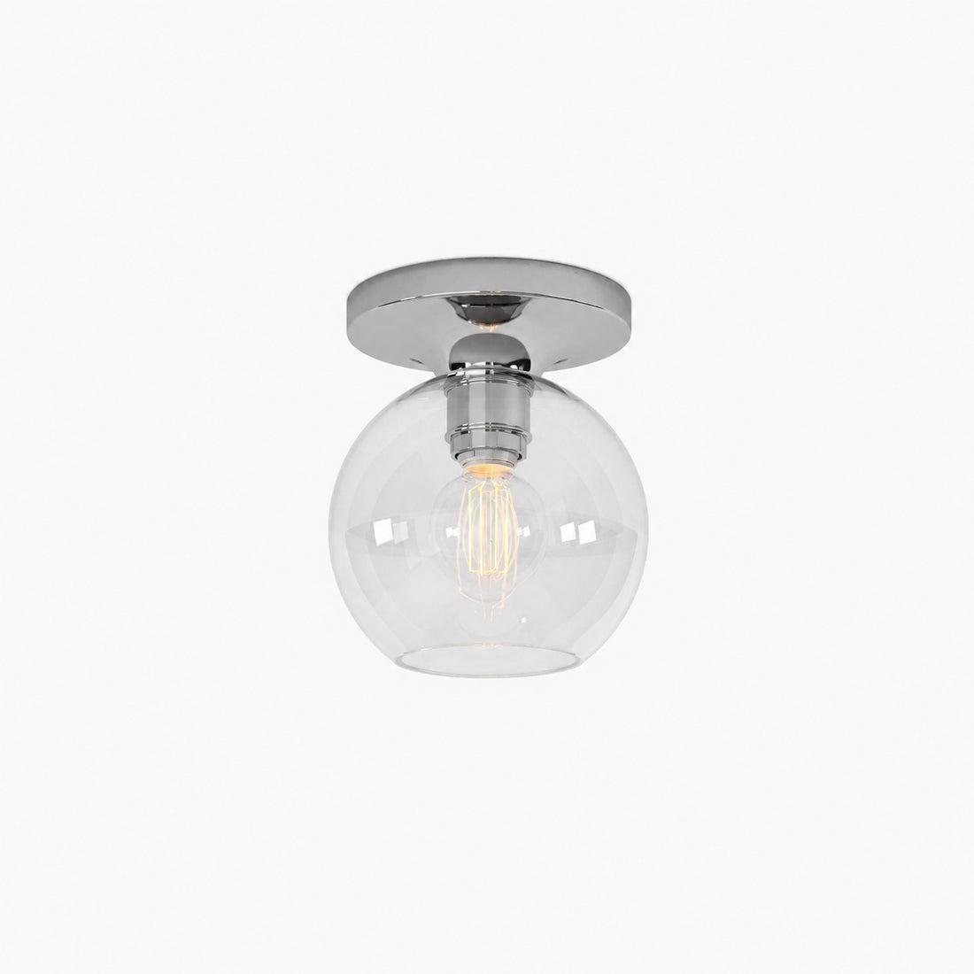 Selvion Modern Globe Pendant Light - Damp-Rated Bathroom Lighting - Luxe Glass Shade