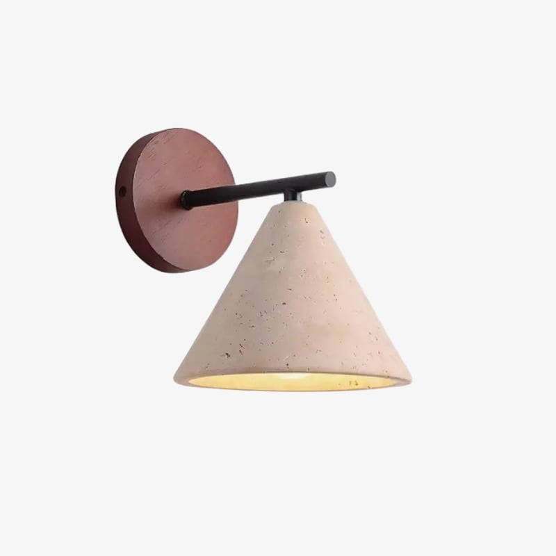 Travira Wall Light Natural Travertine Texture Accent - Modern Wall Light for Hallways and Bathrooms