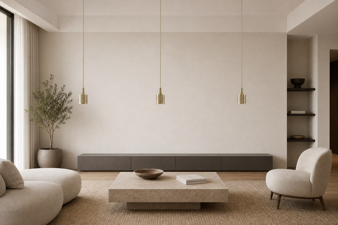 Galvia Champagne Bronze Metal Pendant - Adjustable and UL Compliant