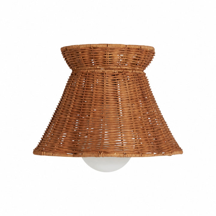 Wickara Woven Organic Silhouette Ceiling Light - Rattan Boho Style for Living Room