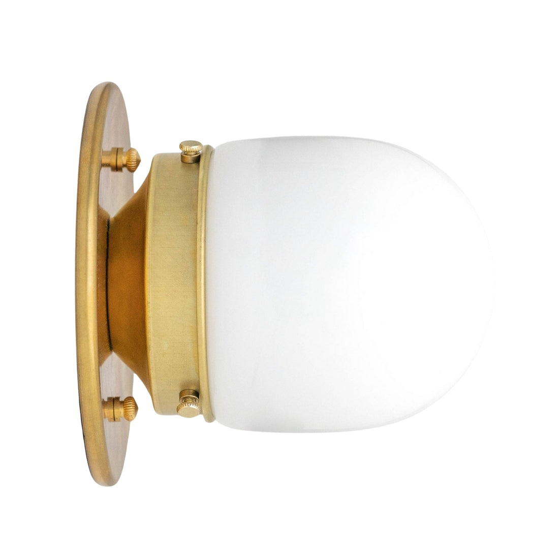 Opalume Glass Flush Mount Ceiling and Wall Light - Art Deco Small Globe Fixture