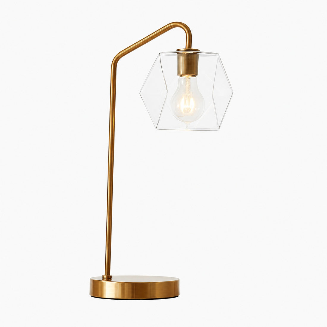 Talvior Luminous Geometric Faceted Glass Table Lamp
