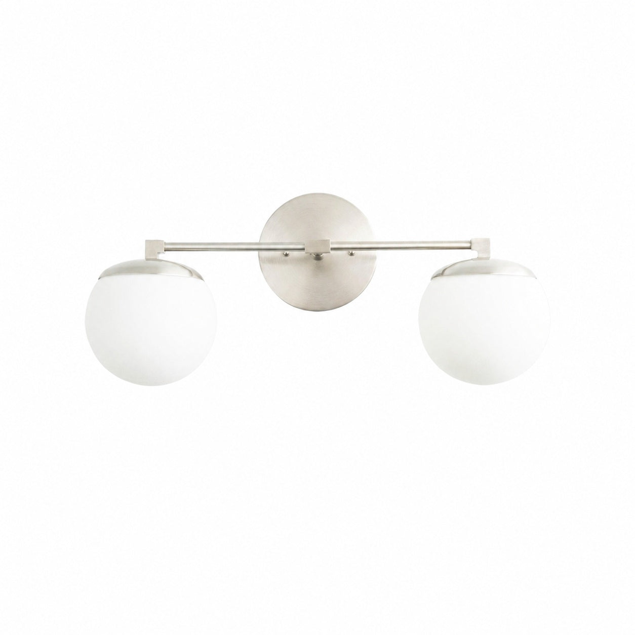 Glorica Glass Vanity Light - Art Deco Brass Wall Globe Fixture Modern
