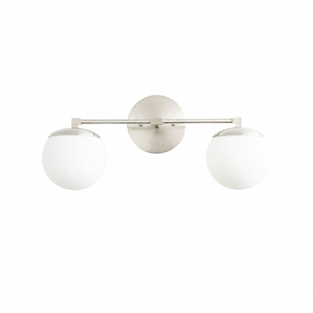 Glorica Glass Vanity Light - Art Deco Brass Wall Globe Fixture Modern