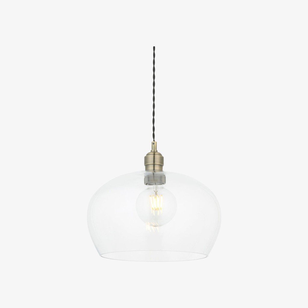 Clarione Height-Adjustable Glass Pendant Light - Classic Art Deco Light