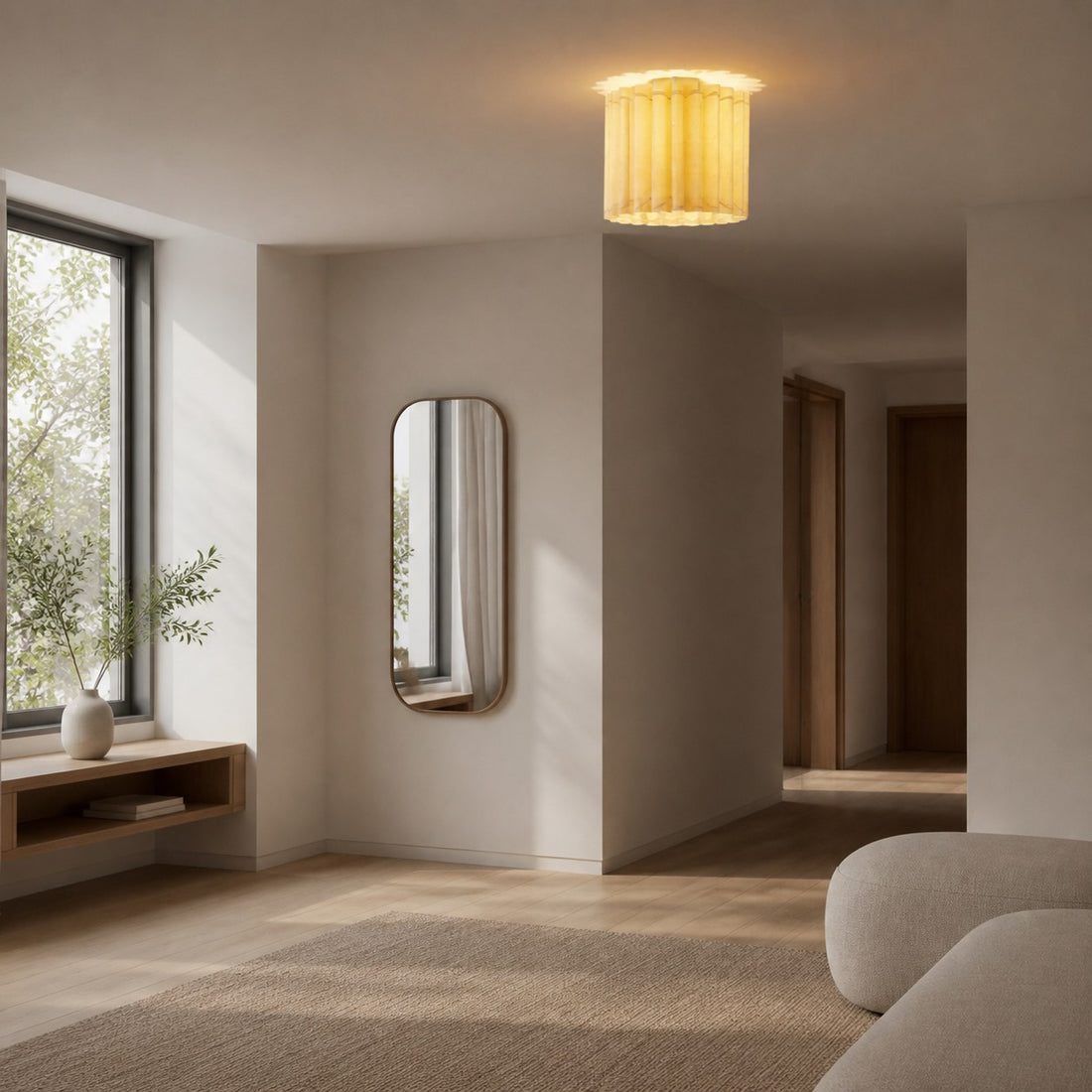 Velura Linen Shade Pendant – Modern Transitional Ceiling Light for Dining Rooms & Kitchens