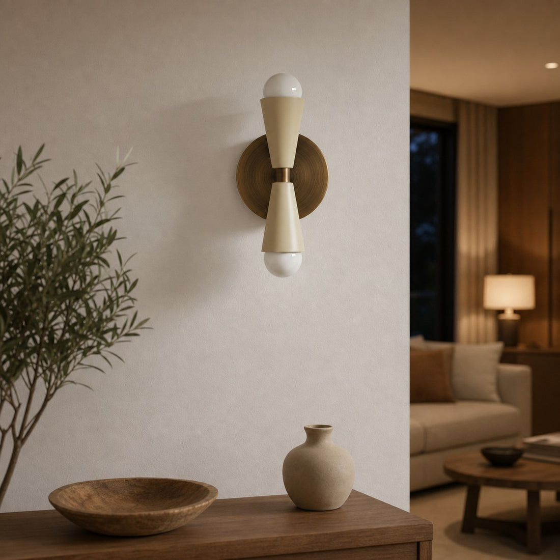 Pyralis Cone Linear Statement Wall Sconce - Modern Two Light Fixture
