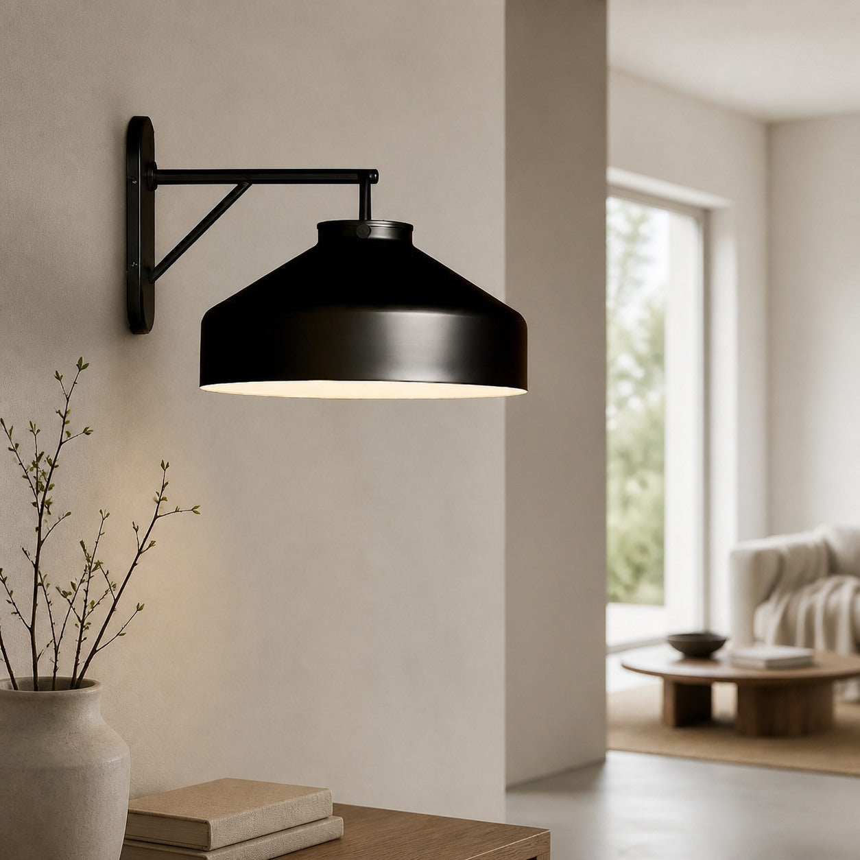 Hanton Minimalist Outdoor Wall Light - Matte Metal Industrial Sconce for Modern Spaces
